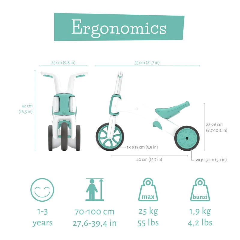 Bunzi : Porteur 3 Roues Convertible Et Première Draisienne 2 En 1 ! 5 Bunzi : Porteur 3 Roues Convertible Et Première Draisienne 2 En 1 ! – Image 3