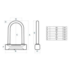 Cadenas Pour Vélo U-lock 448 ART4 180 X 245 Mm Noir -Enfants Vélos Magasin cadenas pour velo u lock 448 art4 180 x 245 mm noir 5