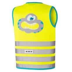 GILET DE SECURITE VELO ENFANT HAUTE VISIBILITÉ WOWOW CRAZY MONSTER JAUNE -Enfants Vélos Magasin gilet de securite velo enfant haute visibilite wowow crazy monster jaune 1