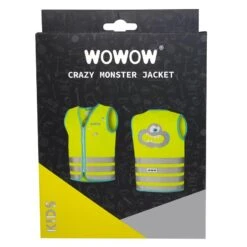 GILET DE SECURITE VELO ENFANT HAUTE VISIBILITÉ WOWOW CRAZY MONSTER JAUNE -Enfants Vélos Magasin gilet de securite velo enfant haute visibilite wowow crazy monster jaune 2