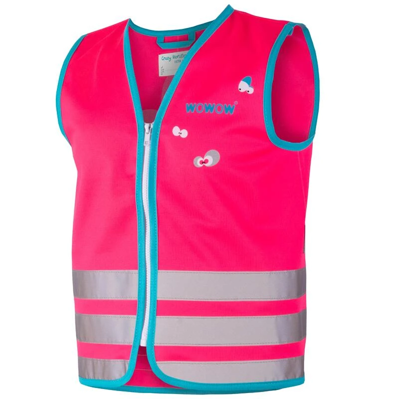 GILET DE SECURITE VELO ENFANT HAUTE VISIBILITÉ WOWOW CRAZY MONSTER ROSE 3 GILET DE SECURITE VELO ENFANT HAUTE VISIBILITÉ WOWOW CRAZY MONSTER ROSE