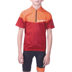 BTWIN Maillot Manches Courtes Vélo Enfant 500 Rouge 11 BTWIN Maillot Manches Courtes Vélo Enfant 500 Rouge -Enfants Vélos Magasin maillot manches courtes velo enfant 500 rouge 2