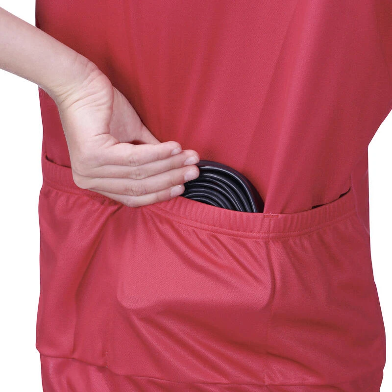 BTWIN Maillot Manches Courtes Vélo Enfant 500 Rouge 9 BTWIN Maillot Manches Courtes Vélo Enfant 500 Rouge – Image 7