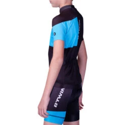 BTWIN Maillot Manches Courtes Vélo Enfant 700 Bleu -Enfants Vélos Magasin maillot manches courtes velo enfant 700 bleu 4