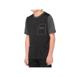 100% Ridecamp Youth Short Sleeve Jersey - Noir/Charcoal