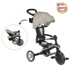 GLOBBER Tricycle EXPLORER 4-en-1 Évolutif & Pliable Taupe -Enfants Vélos Magasin tricycle explorer 4 en 1 evolutif and pliable taupe 2