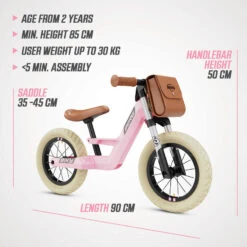 Berg Vélo D’équilibre Biky City Rose -Enfants Vélos Magasin velo dequilibre biky city rose 4